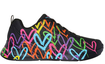 Buty damskie Skechers UNO LIGHT HEART OF HEARTS (177977-BKMT)