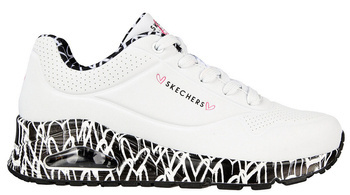 Buty damskie Skechers UNO LOVING LOVE (155506-WBK)